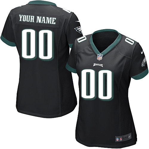 Women's Limited Nike Jersey Black Alternate - Customized NFL Philadelphia Eagles